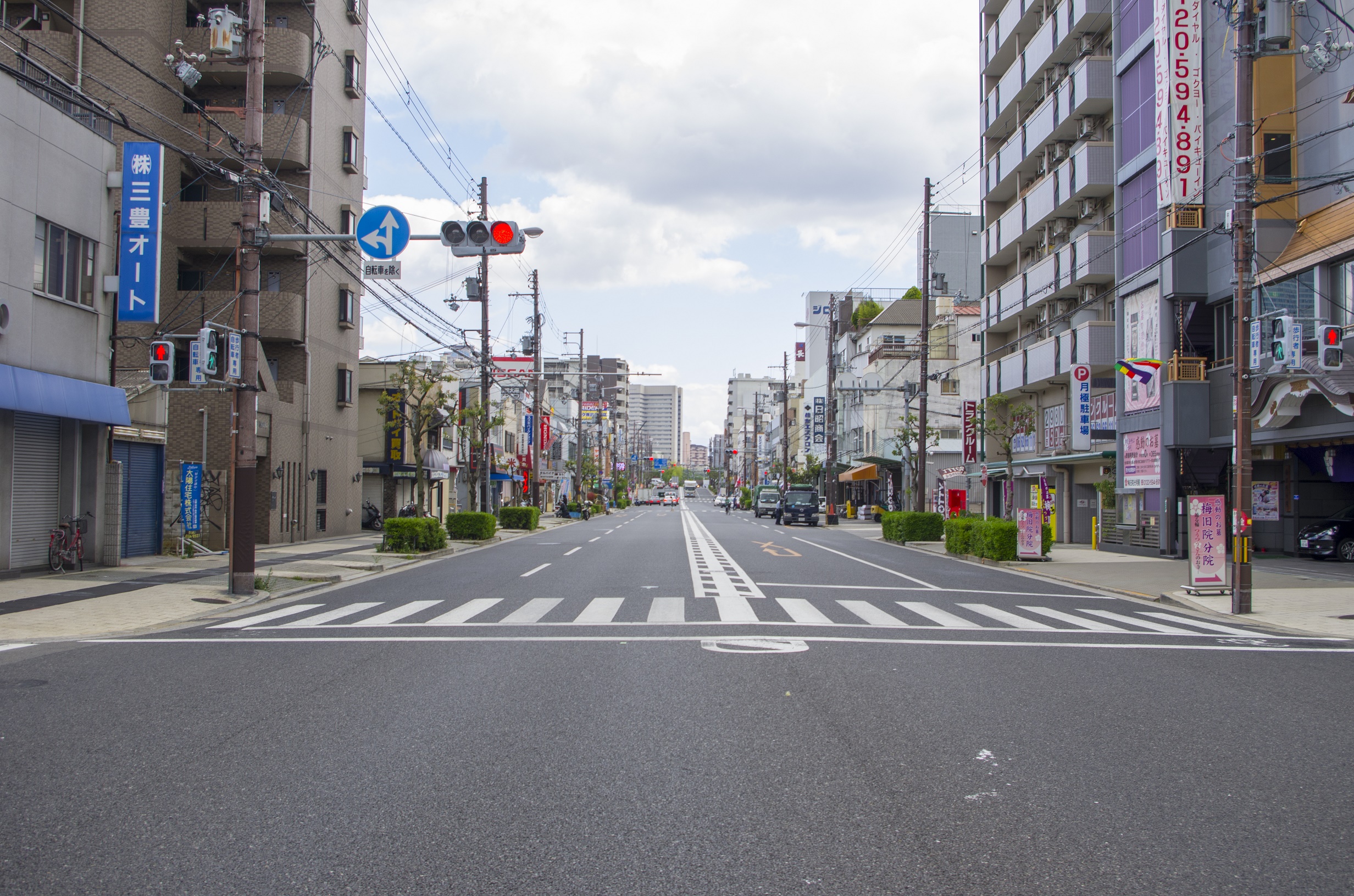 One of the streets in Osaka, close to Denden Town